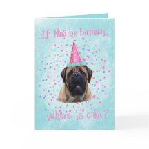 English Mastiff Birthday Card