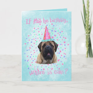 English Mastiff Birthday Card Karte