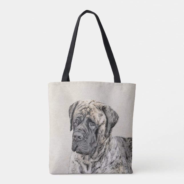 English Mastiff (Brindle) Malerei - Dog Art (Rückseite)