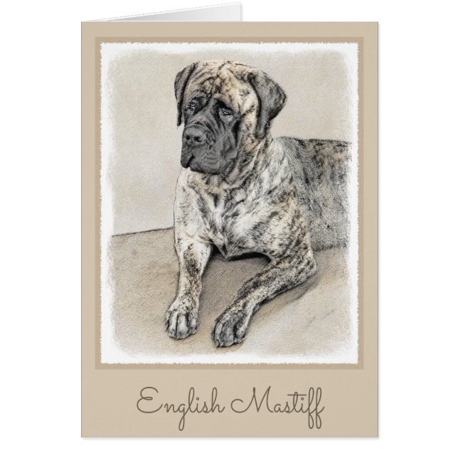 English Mastiff (Brindle) Malerei - Dog Art (Vorne)