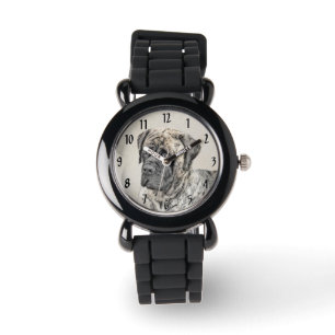 English Mastiff (Brindle) Malerei - Dog Art Armbanduhr