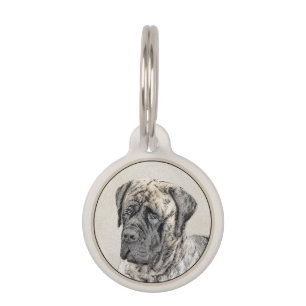 English Mastiff (Brindle) Malerei - Dog Art Haustiermarke