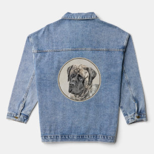 English Mastiff (Brindle) Malerei - Dog Art Jeansjacke