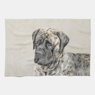 English Mastiff (Brindle) Malerei - Dog Art Küchentuch