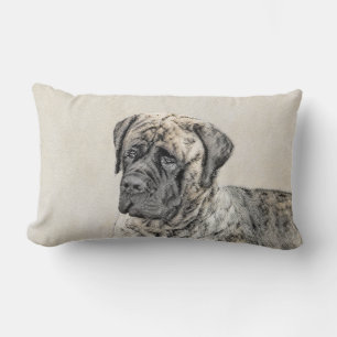 English Mastiff (Brindle) Malerei - Dog Art Lendenkissen
