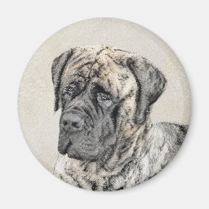 English Mastiff (Brindle) Malerei - Dog Art Magnet