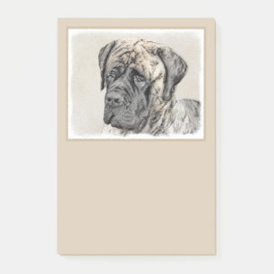 English Mastiff (Brindle) Malerei - Dog Art Post-it Klebezettel
