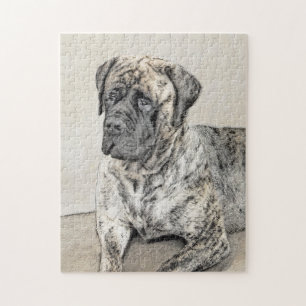 English Mastiff (Brindle) Malerei - Dog Art Puzzle