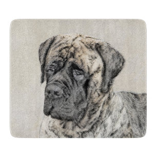 English Mastiff (Brindle) Malerei - Dog Art Schneidebrett