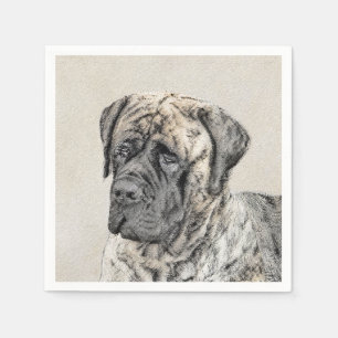 English Mastiff (Brindle) Malerei - Dog Art Serviette
