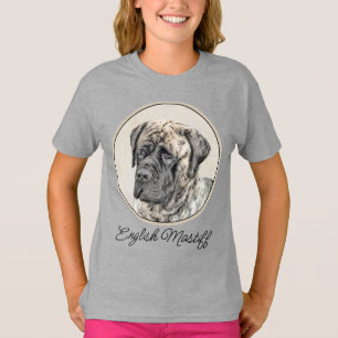 English Mastiff (Brindle) Malerei - Dog Art T-Shi T-Shirt