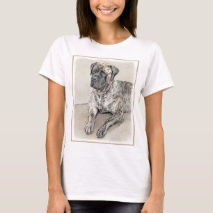 English Mastiff (Brindle) Malerei - Dog Art T-Shirt