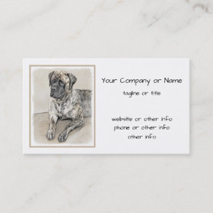 English Mastiff (Brindle) Malerei - Dog Art Visitenkarte