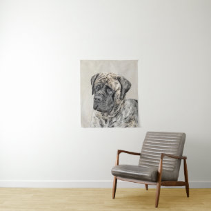 English Mastiff (Brindle) Malerei - Dog Art Wandteppich