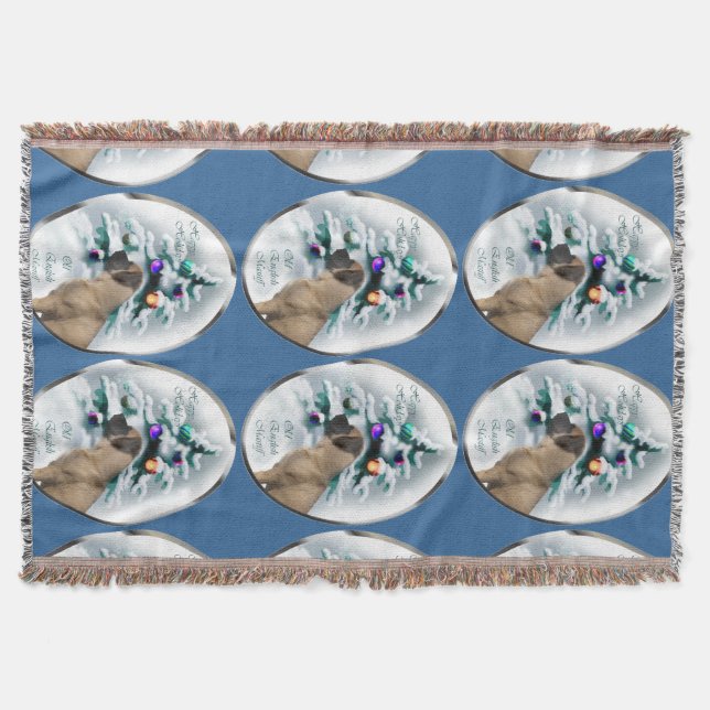 English Mastiff Christmas Decke (Vorderseite)