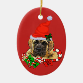 English Mastiff Christmas Keramik Ornament