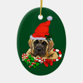 English Mastiff Christmas Keramikornament