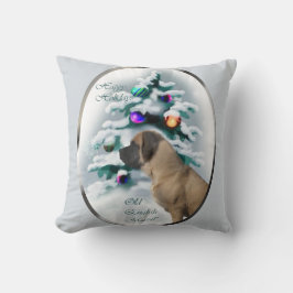 English Mastiff Christmas Kissen