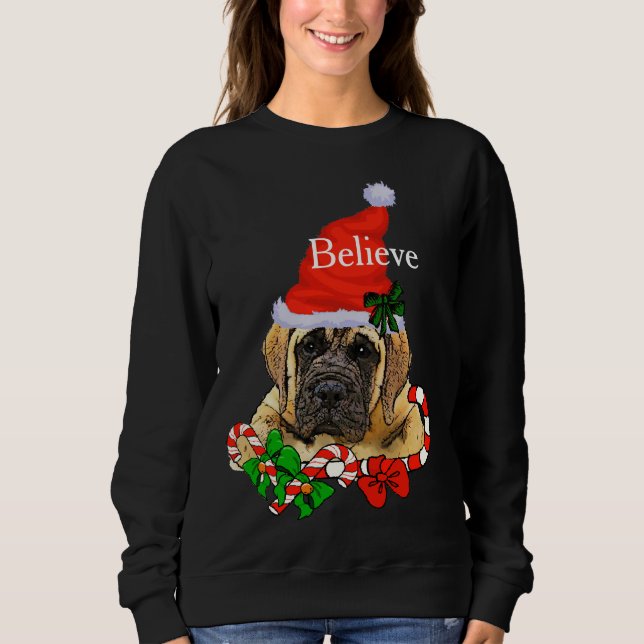 English Mastiff Christmas Merry Sweatshirt (Vorderseite)