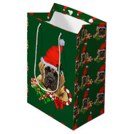 English Mastiff Christmas Mittlere Geschenktüte