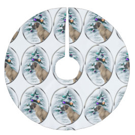 English Mastiff Christmas Polyester Weihnachtsbaumdecke