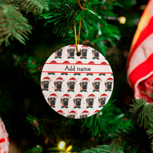 English Mastiff Dog Breed Christmas Keramik Ornament