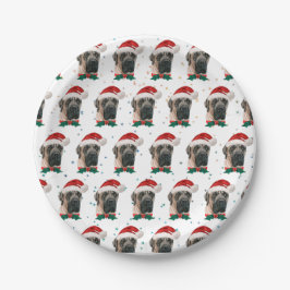 English Mastiff Dog Breed Christmas Pappteller