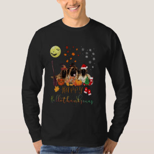 English Mastiff Dog Happy Hallothanksmas Familie X T-Shirt