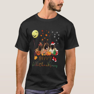 English Mastiff Dog Happy Hallothanksmas Familie X T-Shirt