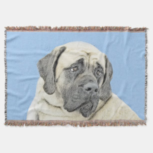English Mastiff (Fawn) Malerei - Original Dog Art Decke