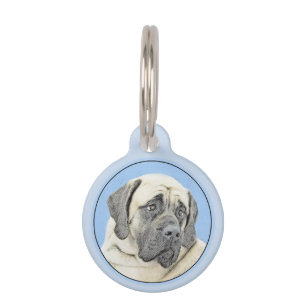 English Mastiff (Fawn) Malerei - Original Dog Art Haustiermarke