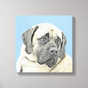 English Mastiff (Fawn) Malerei - Original Dog Art Leinwanddruck