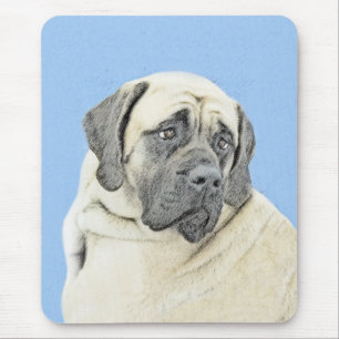 English Mastiff (Fawn) Malerei - Original Dog Art Mousepad