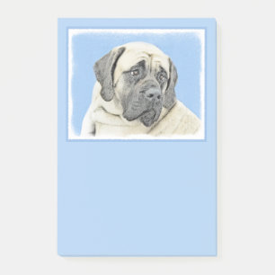 English Mastiff (Fawn) Malerei - Original Dog Art Post-it Klebezettel