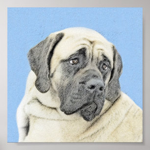 English Mastiff (Fawn) Malerei - Original Dog Art Poster