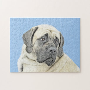 English Mastiff (Fawn) Malerei - Original Dog Art Puzzle