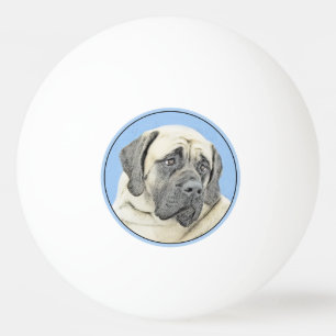 English Mastiff (Fawn) Malerei - Original Dog Art Tischtennisball