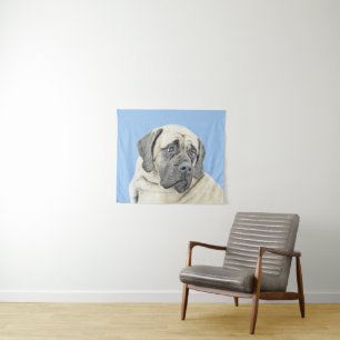 English Mastiff (Fawn) Malerei - Original Dog Art Wandteppich