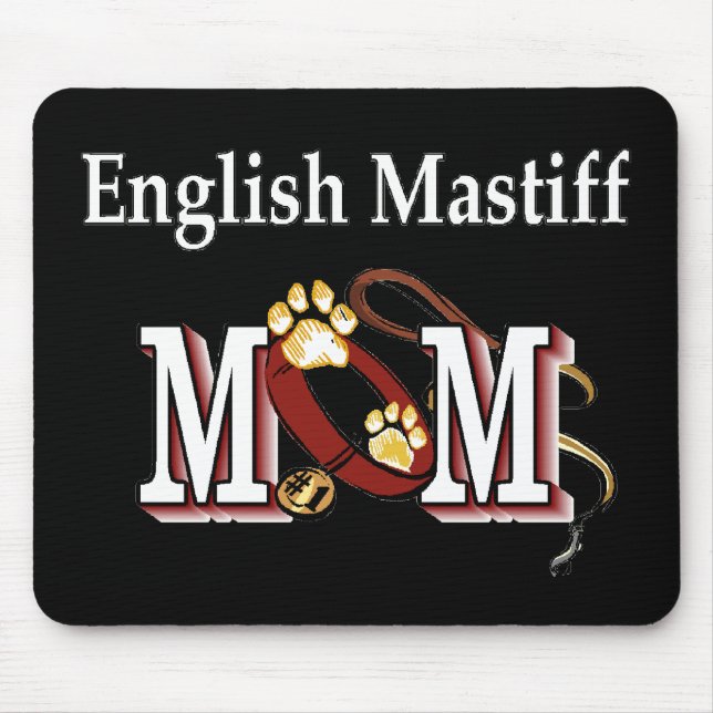 English Mastiff Mama Geschenke Mousepad (Vorne)