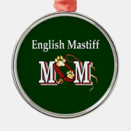 English Mastiff Mama Geschenke Silbernes Ornament