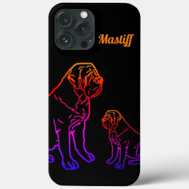 English Mastiff Neon englische Dogge Case-Mate iPhone Hülle