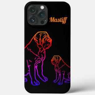 English Mastiff Neon englische Dogge Case-Mate iPhone Hülle