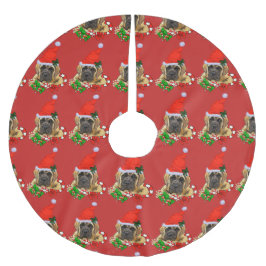 English Mastiff Puppy Christmas Polyester Weihnachtsbaumdecke