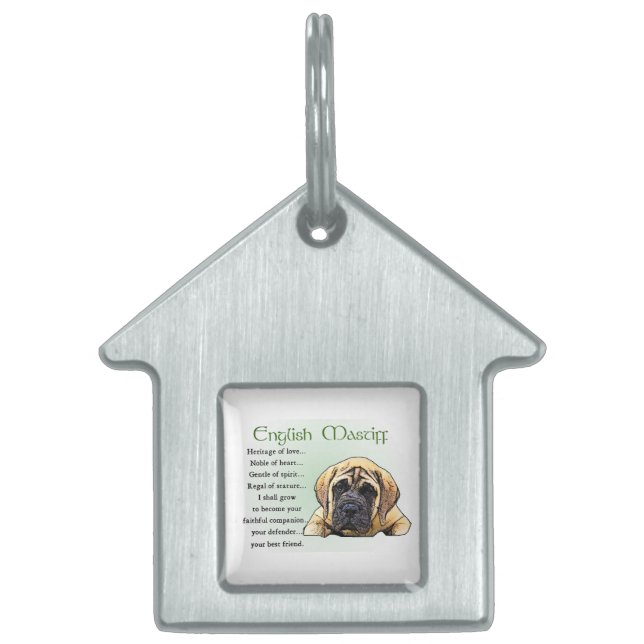 English Mastiff Puppy Tiermarke (Vorderseite)