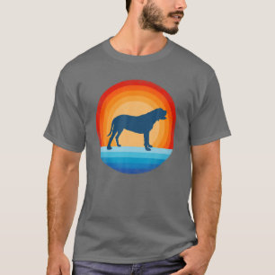English Mastiff Retro Vintage 60S 70S Sunset Dog L T-Shirt