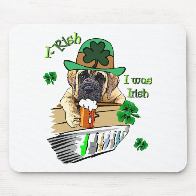 English Mastiff St Patricks Mousepad (Vorne)