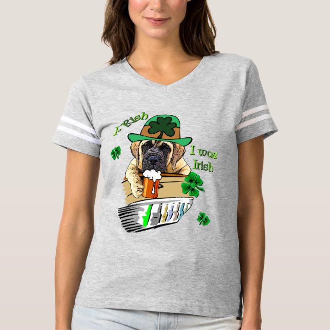 English Mastiff St Patricks T-Shirt (Vorderseite)