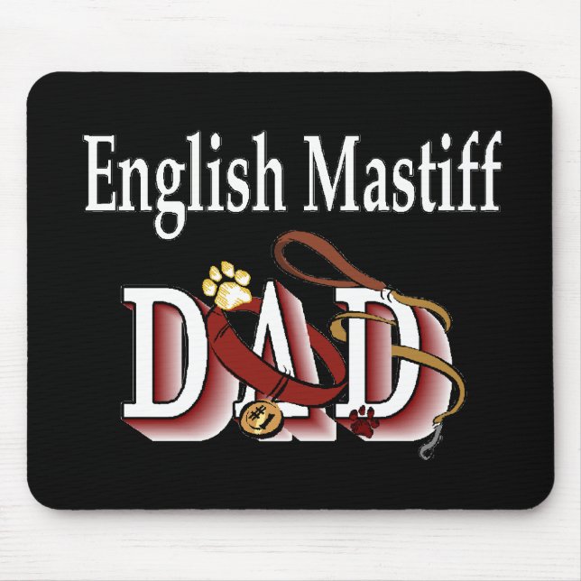 English Mastiff Vater Geschenke Mousepad (Vorne)