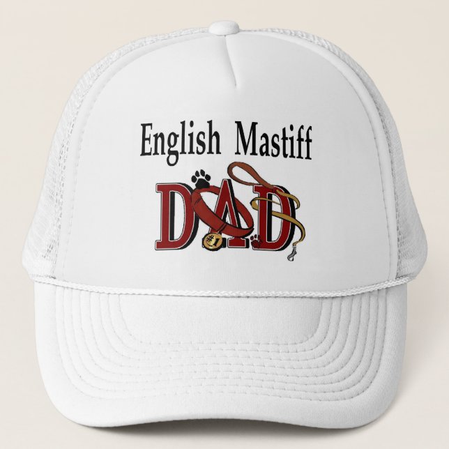 English Mastiff Vater Hat Truckerkappe (Vorderseite)
