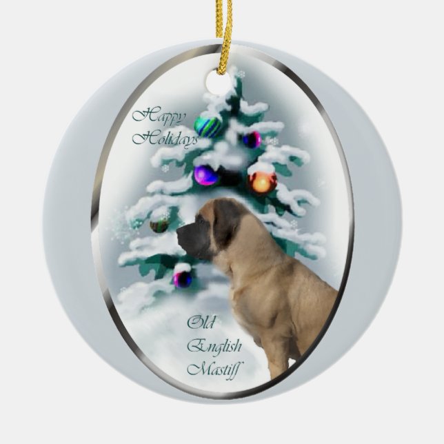 English Mastiff Weihnachtsgeschenke Ornament (Vorne)